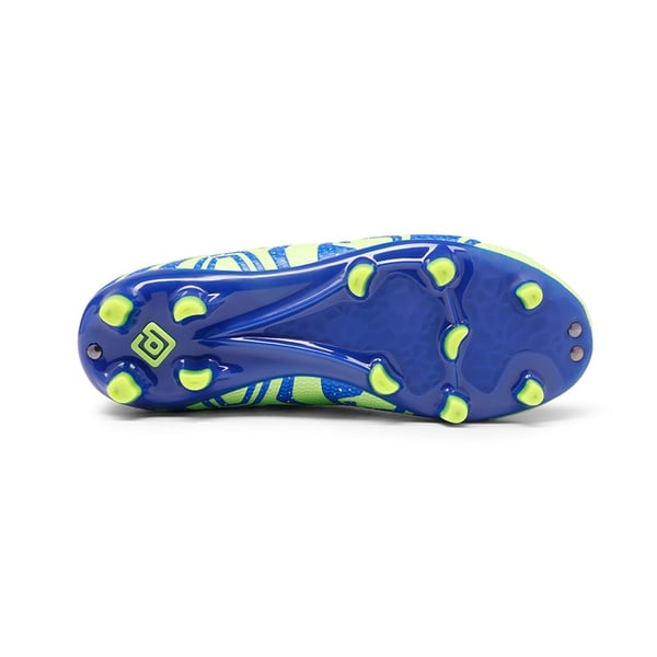 Boys & Girls Soccer Cleats - ROYAL LEMON GREEN SILVER - 6
